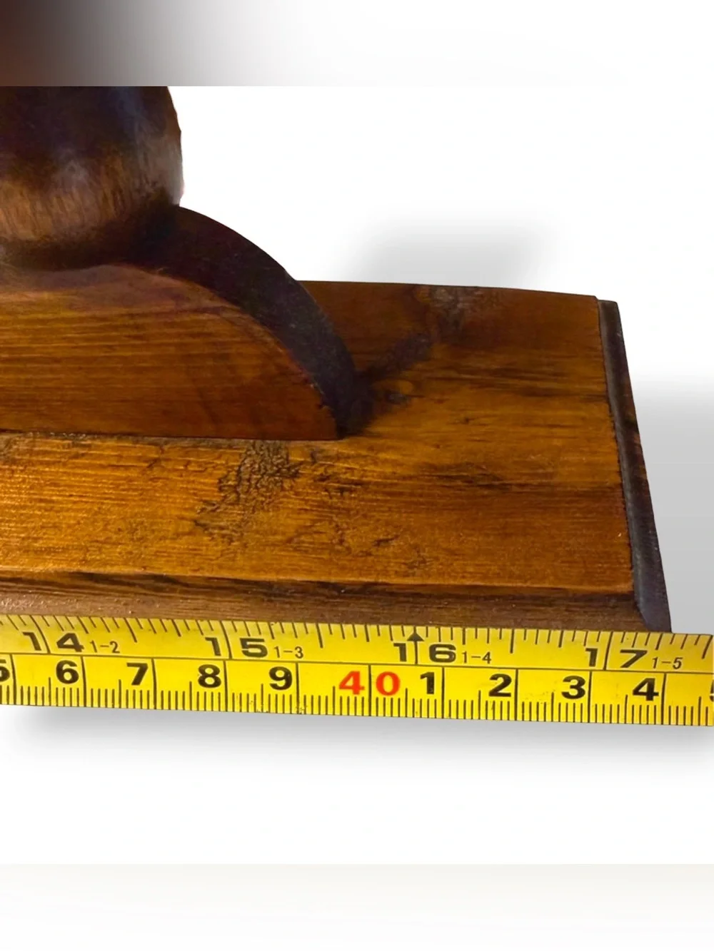 Vintage Wooden Heart Cutout Taper Tabletop Candle Holder Cottagecore Candelabra